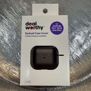 Deal Worthy Earbud Case Cover Only for Airpods 1st & 2nd Gen Color Black